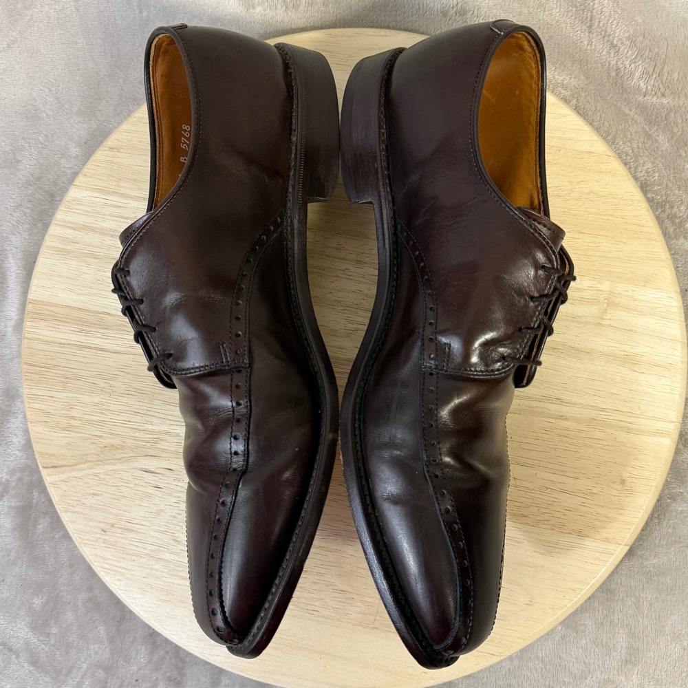 Allen Edmonds Wendell Mens 11.5 B Brown Leather Split Toe Derby Dress Shoes 5768 - Picture 10 of 16